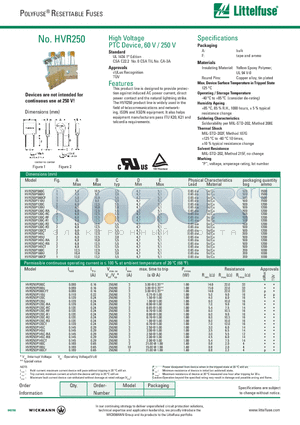 HVR250P080F datasheet - power contact and the natural lightning strike.