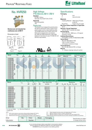 HVR250P080C datasheet - power contact and the natural lightning strike.