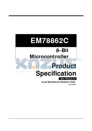 EM78862C datasheet - 8-Bit Microcontroller