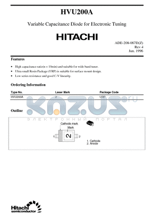 HVU200A datasheet - Variable Capacitance Diode for Electronic Tuning