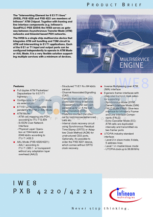 PXB4220 datasheet - members of Infineon ATM Chipset