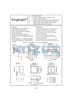 KB-2735YW datasheet - LED LIGHT BARS