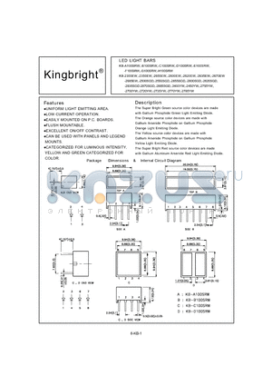 KB-2855SGD datasheet - LED LIGHT BARS