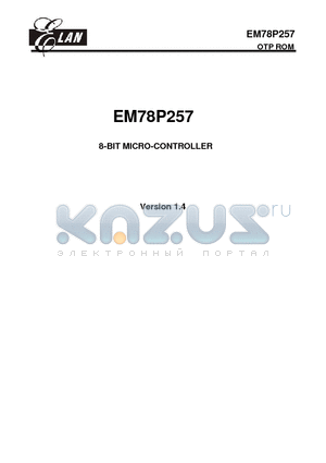 EM78P257AP datasheet - 8-BIT MICROCONTROLLER