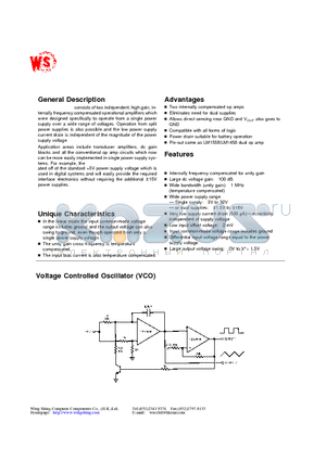 LM358 datasheet - Dual Operation Amplifiers