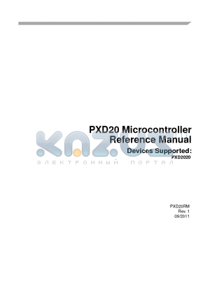 PXD20RM datasheet - PXD20 Microcontroller