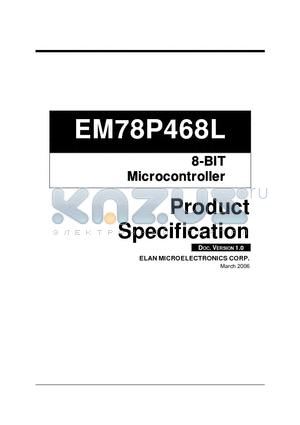 EM78P468NAQ datasheet - 8-BIT Microcontroller