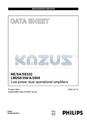 LM358AN datasheet - Low power dual operational amplifi