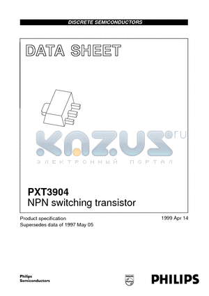 PXT3904 datasheet - NPN switching transistor