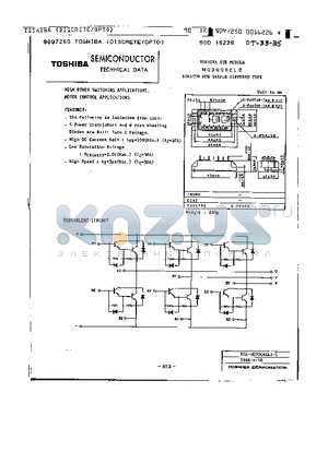 MG30G6EL2 datasheet - TOSHIBA GTR MODULE SILICON NPN TRIPLE DIFFUSED TYPE