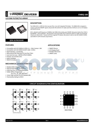 EM8Q-100 datasheet - LCD emi filter/tvs array
