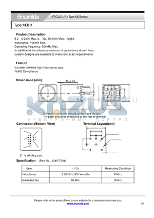 MG811 datasheet - IFT COILS