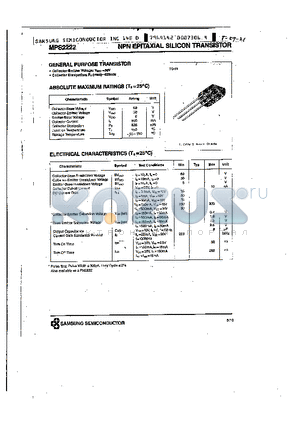 MPS2222 datasheet - NPN (GENERAL PURPOSE TRANSISTOR)