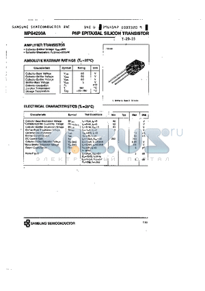 MPS4250A datasheet - PNP (AMPLIFIER TRANSISTOR)