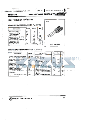 MPS5179 datasheet - NPN (HIGH FREQUENCY TRANSISTOR)