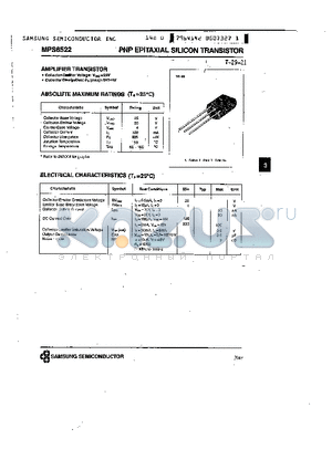 MPS6522 datasheet - PNP (AMPLIFIER TRANSISTOR)