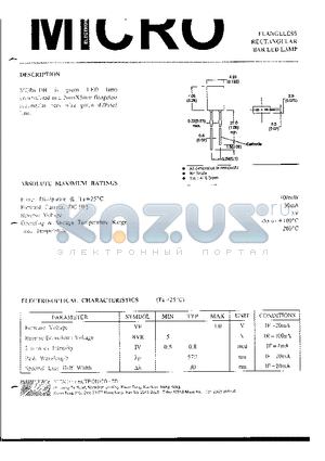 MGB64DH datasheet - FLANGELESS RECTANGULAR BAR LED LAMP