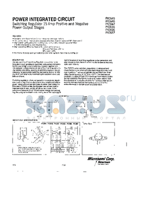 PIC647 datasheet - POWER INTEGRATED CIRCUIT