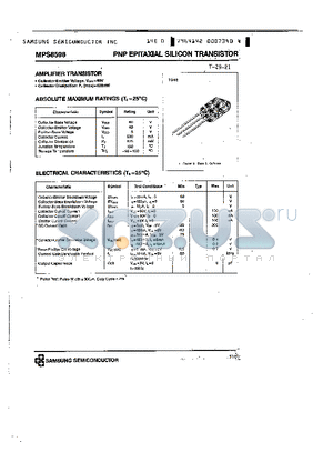 MPS8598 datasheet - PNP (AMPLIFIER TRANSISTOR)