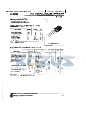 MPS8599 datasheet - PNP (AMPLIFIER TRANSISTOR)