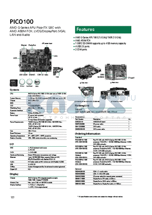 PICO100 datasheet - 2 COM ports