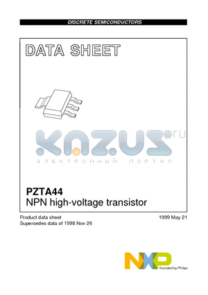 PZTA44 datasheet - NPN high-voltage transistor