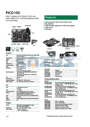 PICO100VGA-T40E datasheet - 2 COM ports