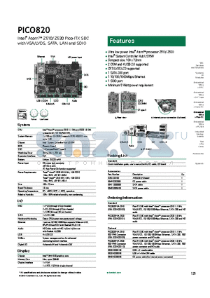 PICO820 datasheet - 1 SDIO port