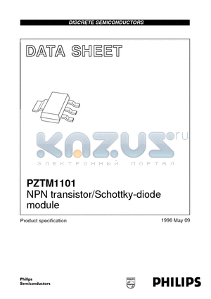 PZTM1101 datasheet - NPN transistor/Schottky-diode module