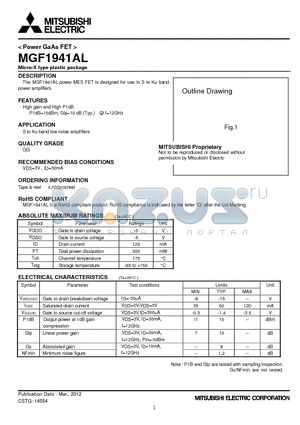 MGF1941AL datasheet - Micro-X type plastic package