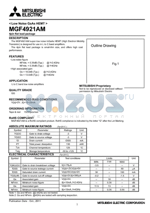 MGF4921AM datasheet - 4pin flat lead package