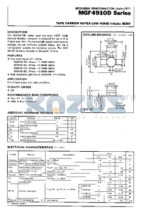 MGF4917D datasheet - TAPE CARRIER SUPER LOW NOISE INGAAS HEMT