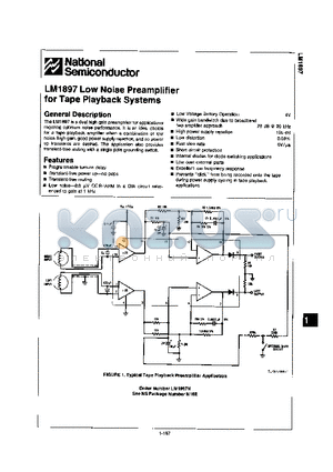 LM383AT datasheet - Low Noise PREAMPLIFIER FOR TAPE PLAYBACK SYSTEMS//7 WATT AUDIO POWER AMPLIFIER