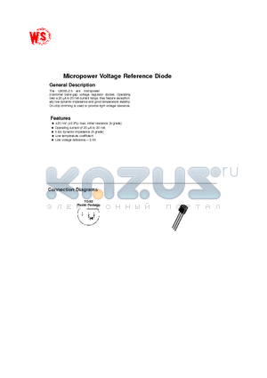 LM385-2.5 datasheet - Micropower Voltage Reference Diode