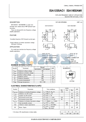 ISA1235AC1 datasheet - SMALL-SIGNAL TRANSISTOR