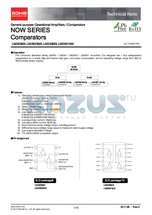 LM393MX_11 datasheet - NOW SERIES Comparators