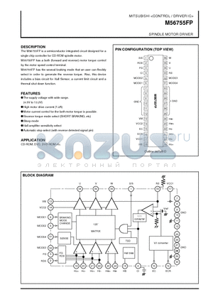 M56755FP datasheet - SPINDLE MOTOR DRIVER