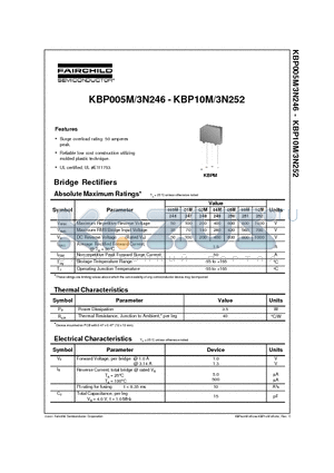 KBP08M datasheet - Bridge Rectifiers