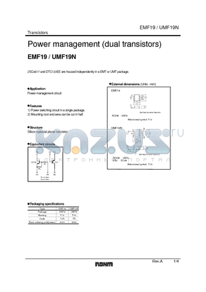 EMF19 datasheet - Power management (dual transistors)