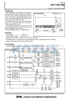 M57174BL-06B datasheet - HYBRID IC FOR DRIVING IGBT MODULES