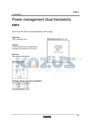 EMF4 datasheet - Power management (dual transistors)