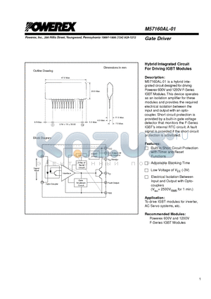 M57160AL-01 datasheet - Gate Driver