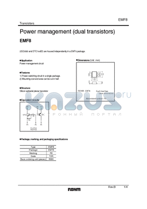 EMF8 datasheet - Power management (dual transistors)