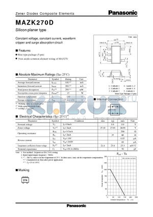 MAZK270D datasheet - Silicon planer type