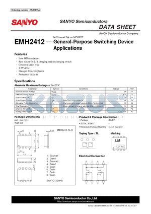 EMH2412_12 datasheet - General-Purpose Switching Device Applications
