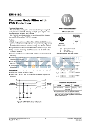 EMI4182 datasheet - Common Mode Filter with ESD Protection