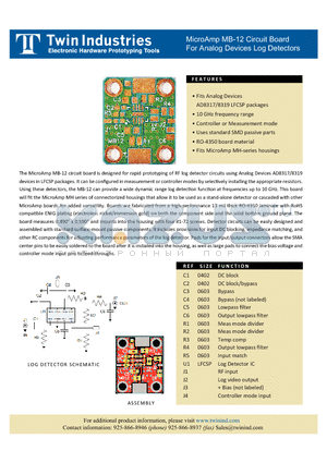 MB-12 datasheet - MicroAmp MB-12 Circuit Board
