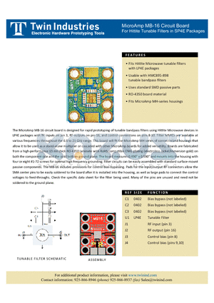 MB-16 datasheet - MicroAmp MB-16 Circuit Board