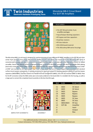 MB-2 datasheet - Fits SOT-86 and similar 4-pin