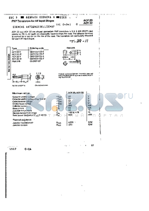 Q60103-Y32-F datasheet - PNP TRANSISTORS FOR AF INPUT STAGES